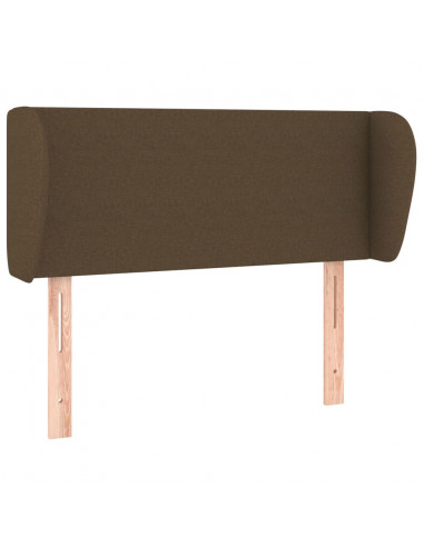 Testiera ad Orecchio Marrone Scuro 93x23x78/88 cm in Tessuto