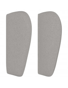 Testiera ad Orecchio Grigio Chiaro 103x23x78/88 cm in Tessuto 2