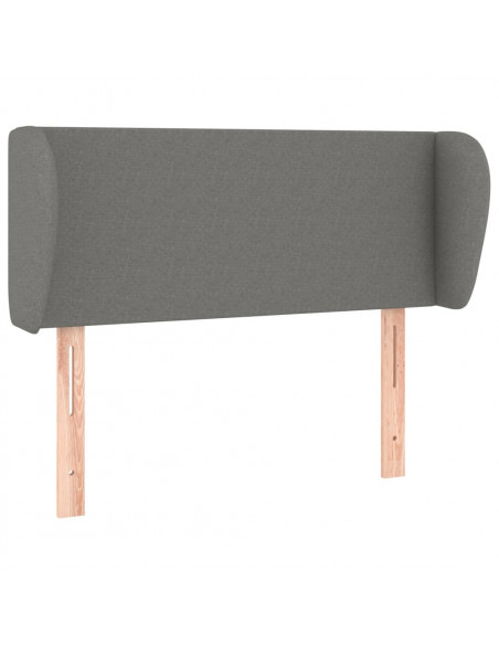 Testiera ad Orecchio Grigio Scuro 103x23x78/88 cm in Tessuto