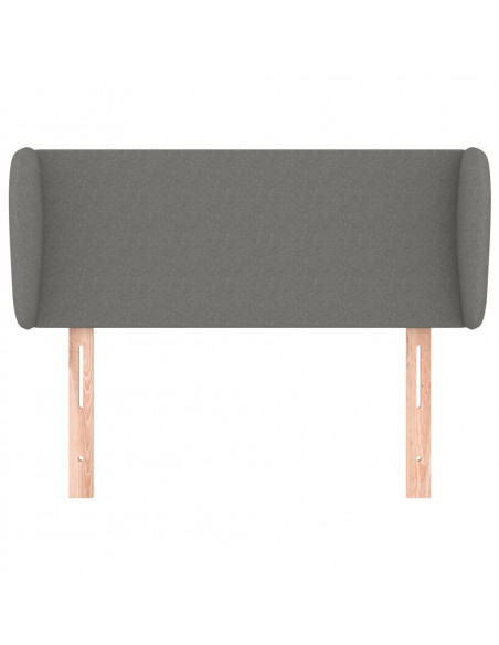 Testiera ad Orecchio Grigio Scuro 103x23x78/88 cm in Tessuto