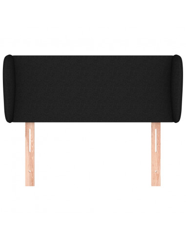 Testiera ad Orecchio Nera 103x23x78/88 cm in Tessuto