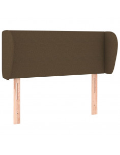 Testiera ad Orecchio Marrone Scuro 103x23x78/88 cm in Tessuto 2