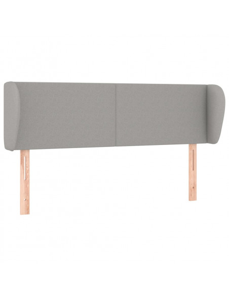 Testiera ad Orecchio Grigio Chiaro 147x23x78/88 cm in Tessuto