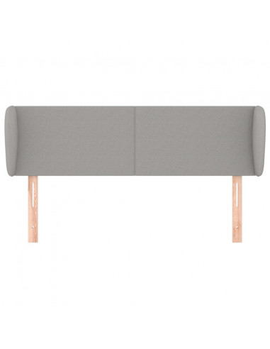 Testiera ad Orecchio Grigio Chiaro 147x23x78/88 cm in Tessuto