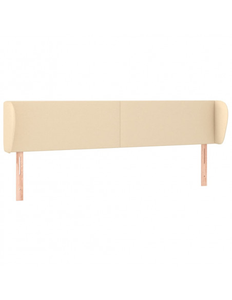 Testiera ad Orecchio Crema 163x23x78/88 cm in Tessuto