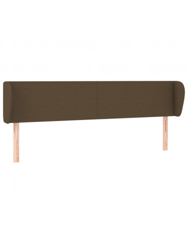 Testiera ad Orecchio Marrone Scuro 203x23x78/88 cm in Tessuto