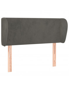 Testiera ad Orecchio Grigio Scuro 83x23x78/88 cm in Velluto 2