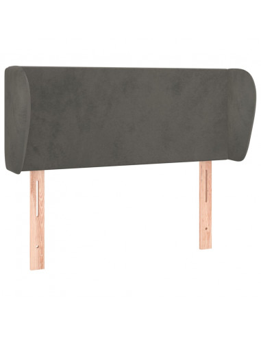 Testiera ad Orecchio Grigio Scuro 83x23x78/88 cm in Velluto