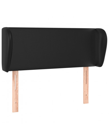 Testiera ad Orecchio Nera 83 x 23 x 78/88 cm in Similpelle