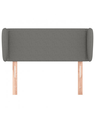 Testiera ad Orecchio Grigio Scuro 83x23x78/88 cm in Tessuto