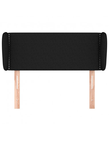 Testiera ad Orecchio Nera 83 x 23 x 78/88 cm in Tessuto