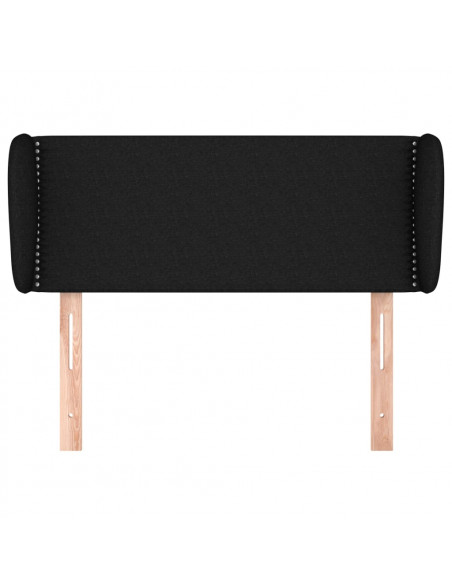 Testiera ad Orecchio Nera 83 x 23 x 78/88 cm in Tessuto