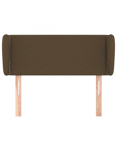 Testiera ad Orecchio Marrone Scuro 83x23x78/88 cm in Tessuto