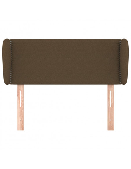 Testiera ad Orecchio Marrone Scuro 83x23x78/88 cm in Tessuto