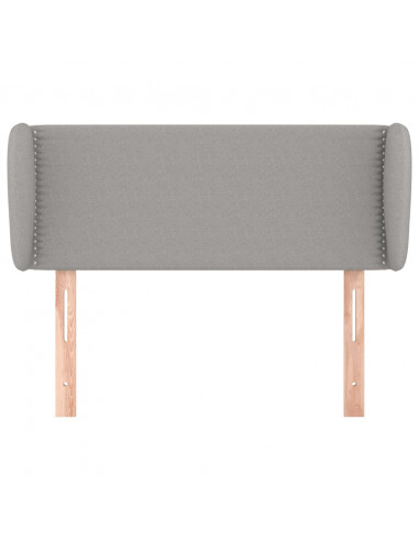 Testiera ad Orecchio Grigio Chiaro 93x23x78/88 cm in Tessuto