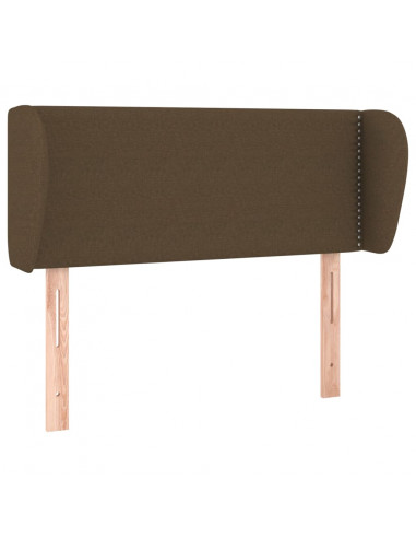 Testiera ad Orecchio Marrone Scuro 93x23x78/88 cm in Tessuto