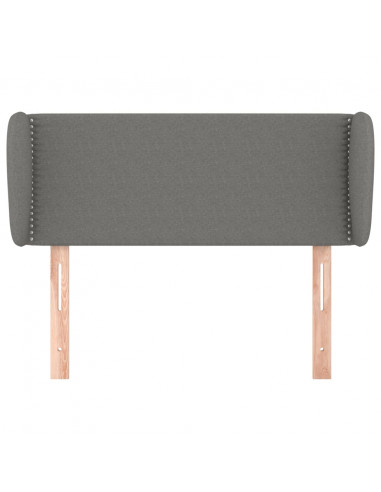 Testiera ad Orecchio Grigio Scuro 103x23x78/88 cm in Tessuto