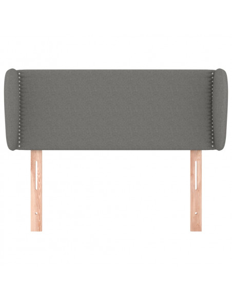 Testiera ad Orecchio Grigio Scuro 103x23x78/88 cm in Tessuto
