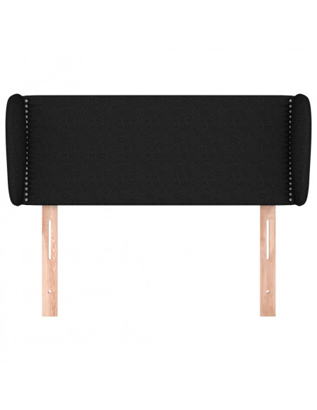 Testiera ad Orecchio Nera 103x23x78/88 cm in Tessuto