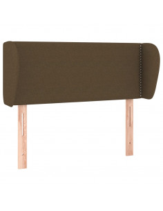 Testiera ad Orecchio Marrone Scuro 103x23x78/88 cm in Tessuto 2