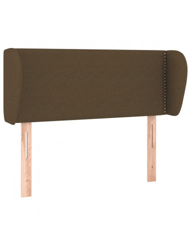 Testiera ad Orecchio Marrone Scuro 103x23x78/88 cm in Tessuto