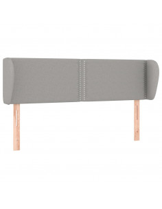 Testiera ad Orecchio Grigio Chiaro 147x23x78/88 cm in Tessuto 2