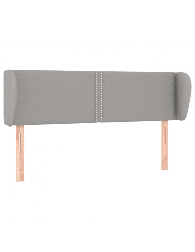 Testiera ad Orecchio Grigio Chiaro 147x23x78/88 cm in Tessuto