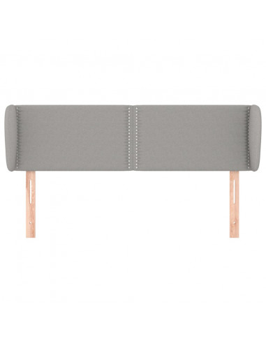 Testiera ad Orecchio Grigio Chiaro 147x23x78/88 cm in Tessuto