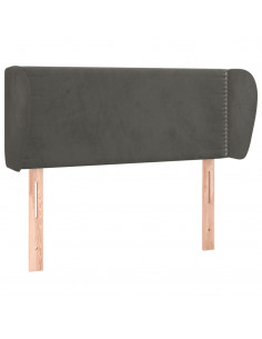 Testiera ad Orecchio Grigio Scuro 83x23x78/88 cm in Velluto 2