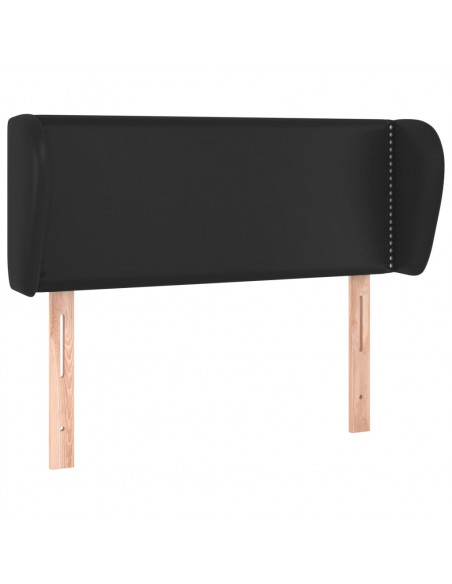 Testiera ad Orecchio Nera 83 x 23 x 78/88 cm in Similpelle