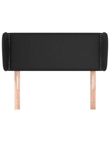 Testiera ad Orecchio Nera 83 x 23 x 78/88 cm in Similpelle