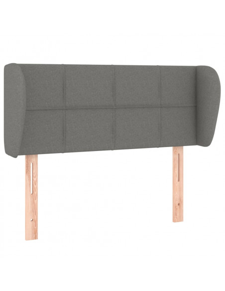 Testiera ad Orecchio Grigio Scuro 93x23x78/88 cm in Tessuto