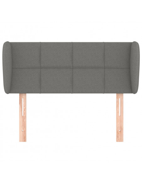 Testiera ad Orecchio Grigio Scuro 93x23x78/88 cm in Tessuto
