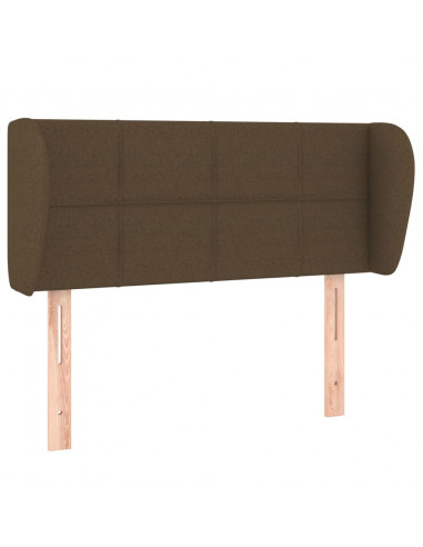 Testiera ad Orecchio Marrone Scuro 93x23x78/88 cm in Tessuto