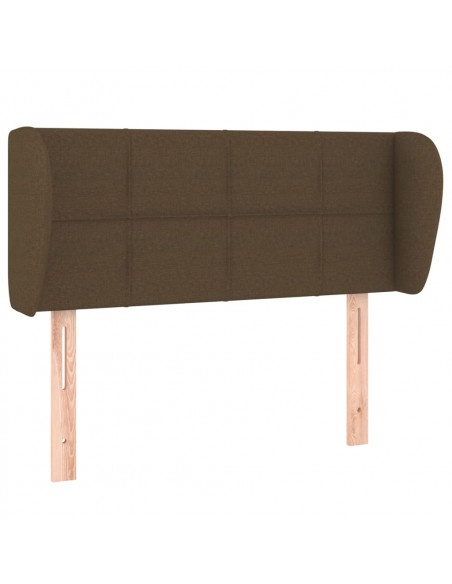 Testiera ad Orecchio Marrone Scuro 93x23x78/88 cm in Tessuto