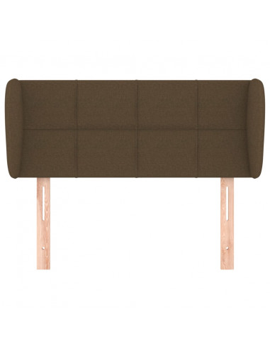Testiera ad Orecchio Marrone Scuro 93x23x78/88 cm in Tessuto
