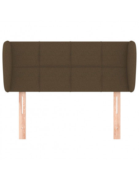 Testiera ad Orecchio Marrone Scuro 93x23x78/88 cm in Tessuto