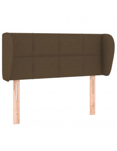 Testiera ad Orecchio Marrone Scuro 103x23x78/88 cm in Tessuto 2