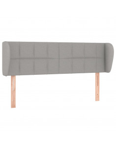 Testiera ad Orecchio Grigio Chiaro 147x23x78/88 cm in Tessuto 2