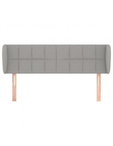 Testiera ad Orecchio Grigio Chiaro 147x23x78/88 cm in Tessuto