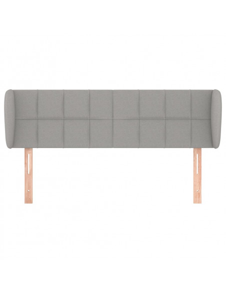 Testiera ad Orecchio Grigio Chiaro 147x23x78/88 cm in Tessuto