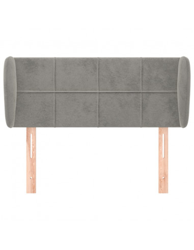 Testiera ad Orecchio Grigio Chiaro 93x23x78/88 cm in Velluto