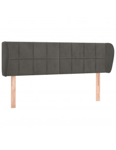 Testiera ad Orecchio Grigio Scuro 147x23x78/88 cm in Velluto 2