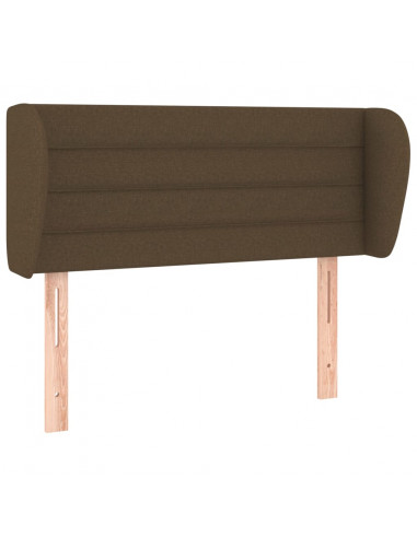 Testiera ad Orecchio Marrone Scuro 83x23x78/88 cm in Tessuto