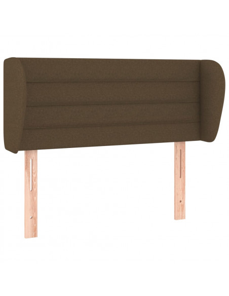 Testiera ad Orecchio Marrone Scuro 83x23x78/88 cm in Tessuto
