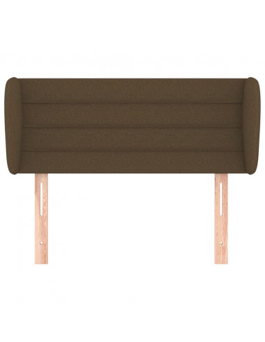 Testiera ad Orecchio Marrone Scuro 83x23x78/88 cm in Tessuto