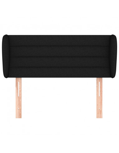 Testiera ad Orecchio Nera 103x23x78/88 cm in Tessuto