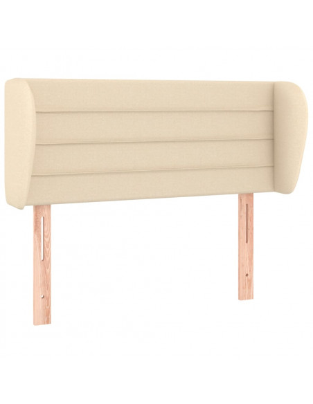 Testiera ad Orecchio Crema 103x23x78/88 cm in Tessuto