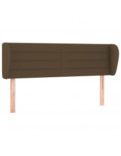 Testiera ad Orecchio Marrone Scuro 147x23x78/88 cm in Tessuto 2