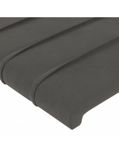 Testiera ad Orecchio Grigio Scuro 93x23x78/88 cm in Velluto